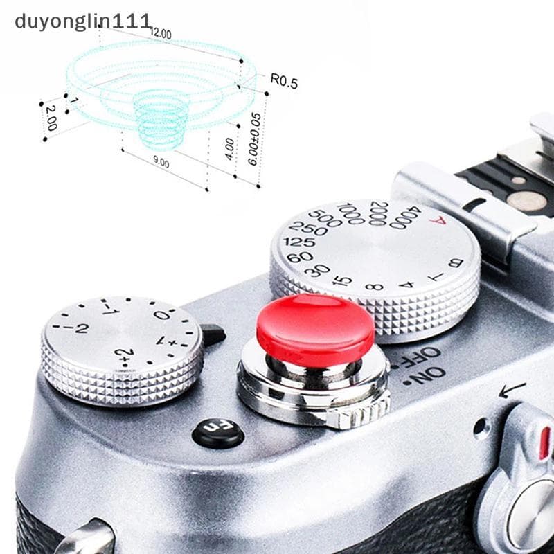 (duyonglin111) 1 Peça De Superfície Côncava De Metal Macio Obturador De Câmera Botão De Liberação De Latão Câmeras Com R