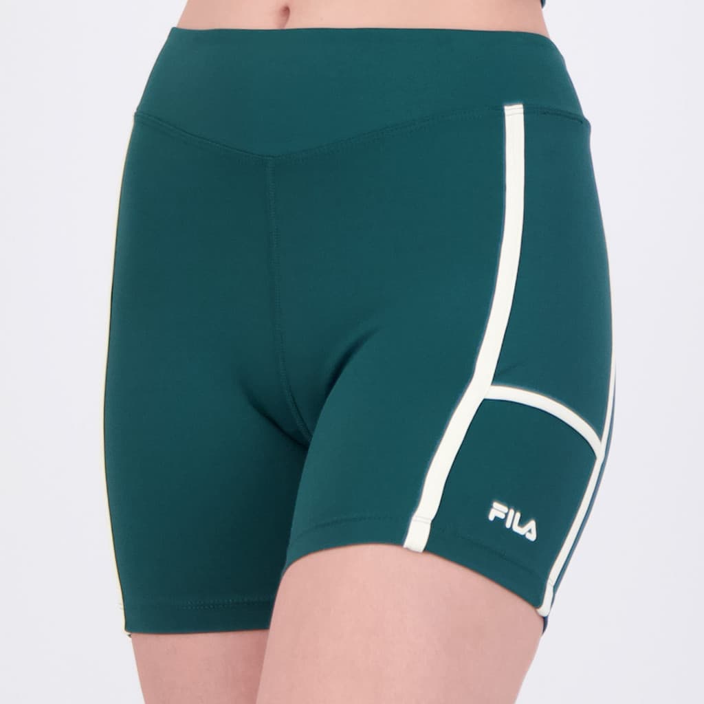 Shorts Fila Tennis Sports Club Feminino Verde e Branco