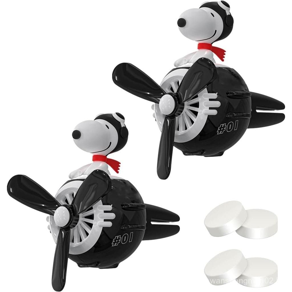2PCS Aromatizantes de Carro para Cães Piloto Fofos, Difusor de Carro para Cães Pretos, Clipe de Ventilação de Ar Condici