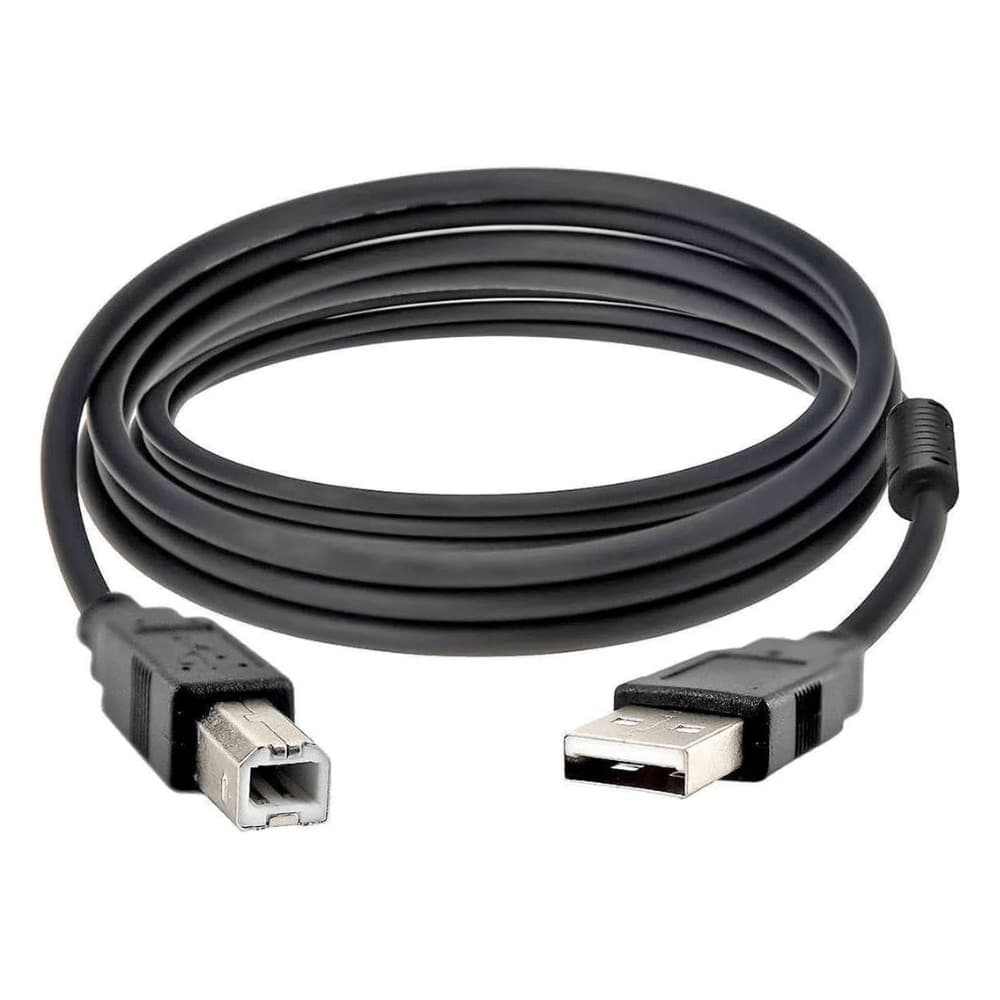 Cabo USB 2.0 AM+BM 2 Metros para impressoras OS-495 Preto