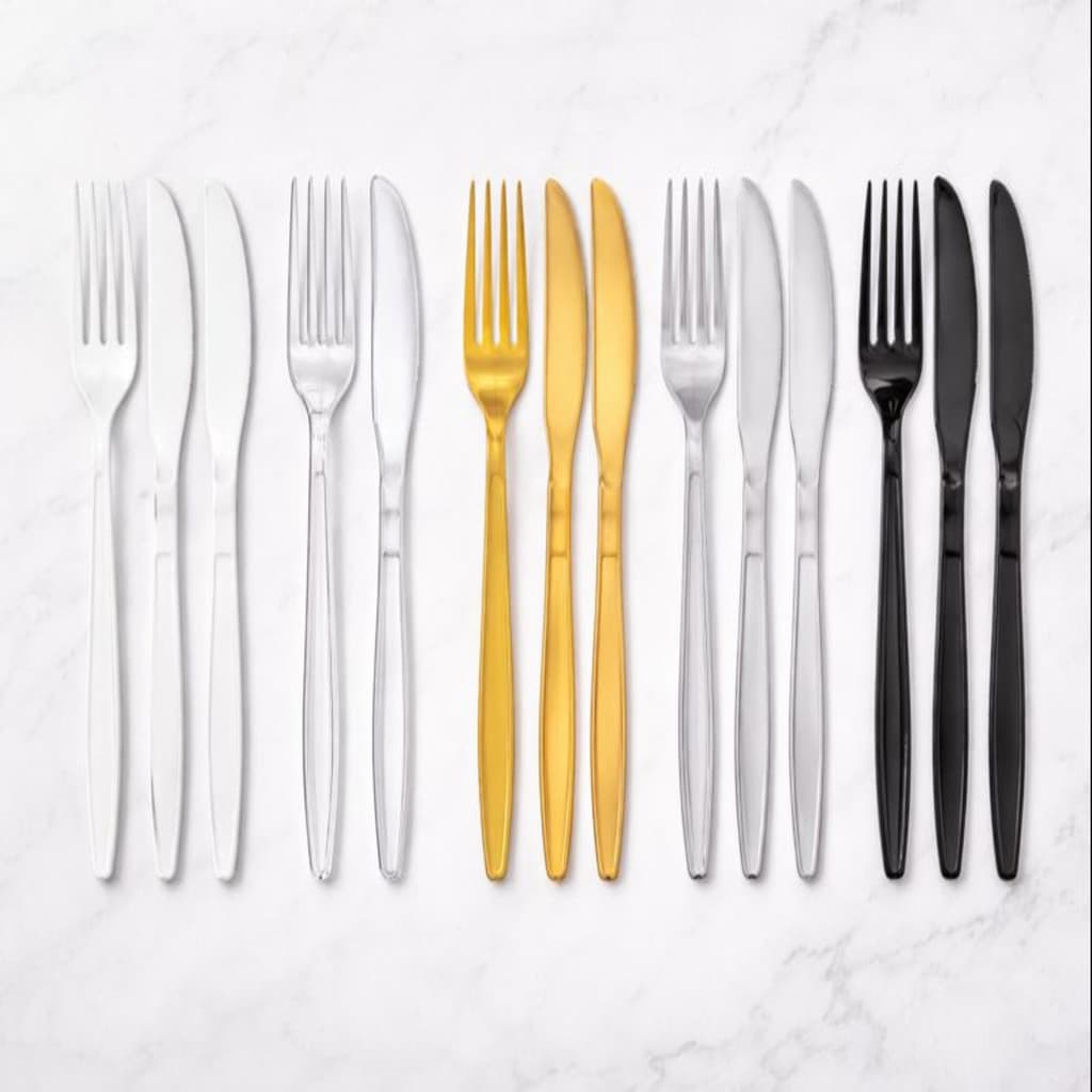 Kit Talher 50 Garfos e 50 Facas Refeição Reforçado Churrasco