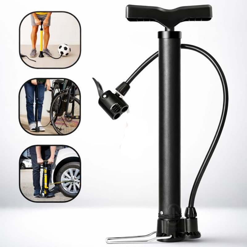 Bomba De Ar Encher Pneu Bicicleta Bola Moto Piscina Balão Forte Compacta e Leve