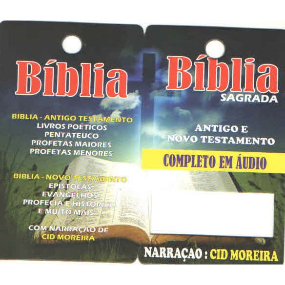 Pen Drive Bíblia Narrada por Cid Moreira – Completa em Áudio