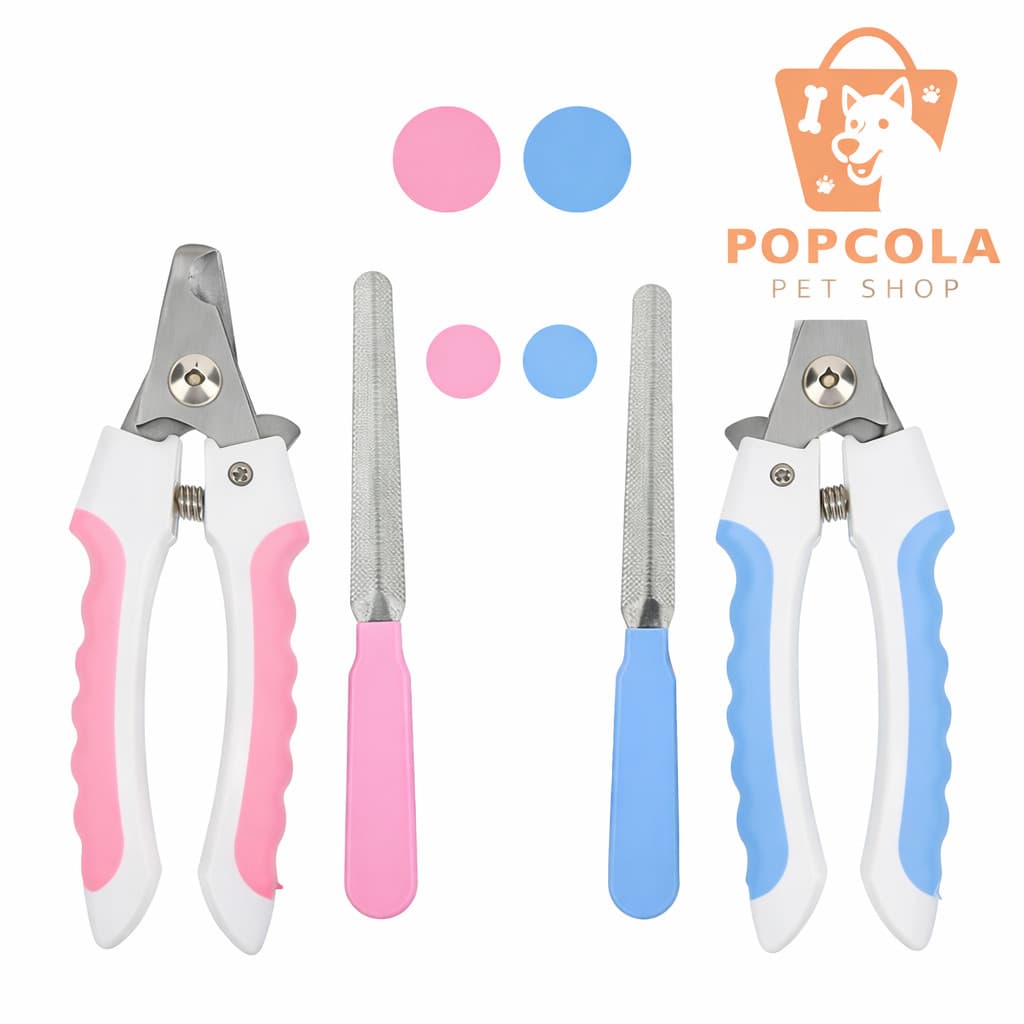 KIT Cortador de Unhas para Pets em Aço Inoxidável com Lixa | Seguro para Cães e Gatos