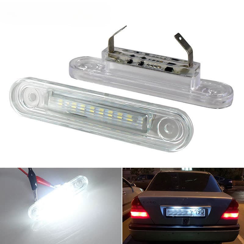 2 Pçs CANbus Carro Traseiro Branco LED Luz Da Placa De Licença Para Benz E-Class W124 190 W201 C W202 1993-1997 Lâmpada 