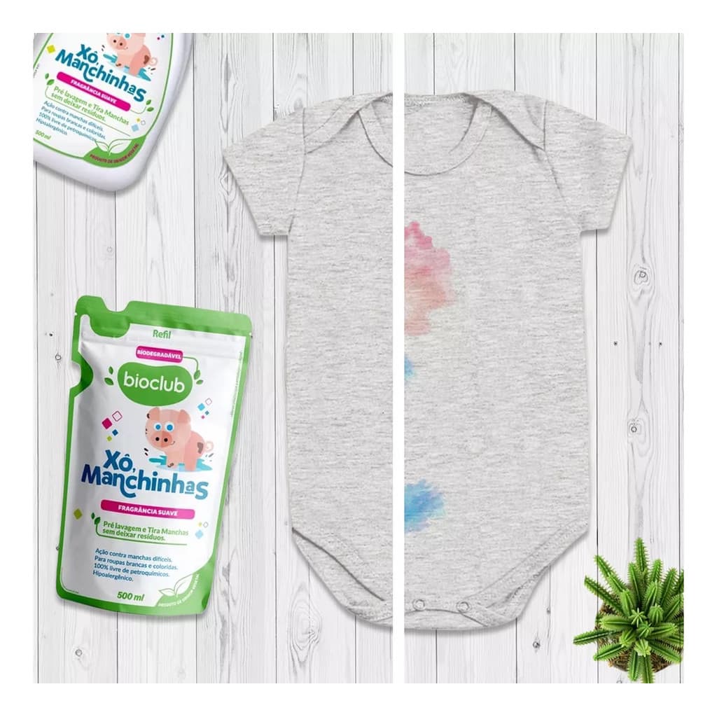 Pré Lavagem E Tira Manchas Xô Manchinhas 500ml Bioclub Refil