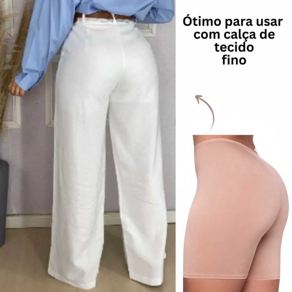 Short Anágua Segunda Pele Shortinho Liso Feminino Confortável Bermuda - Anagua