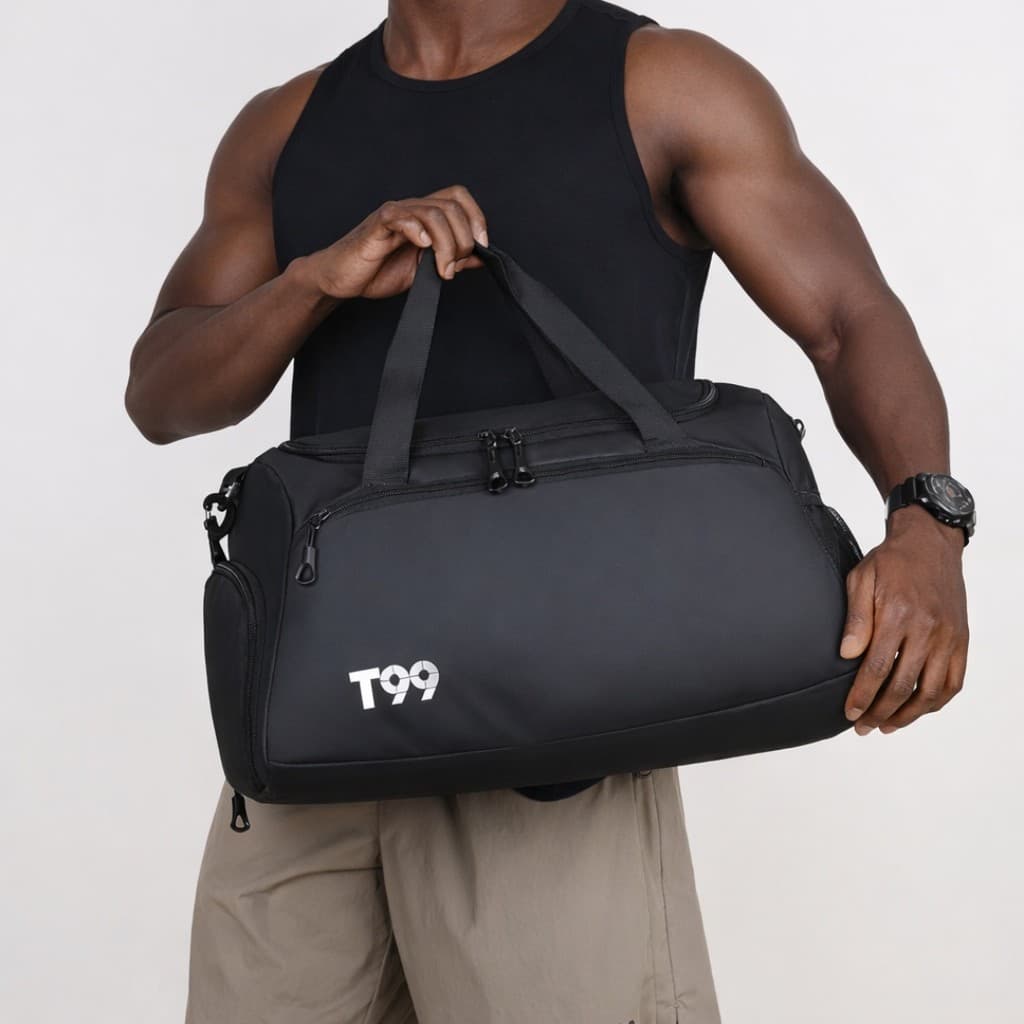 Bolsa Masculina Academia Duffel Bag Grande com Compartimento para Tênis