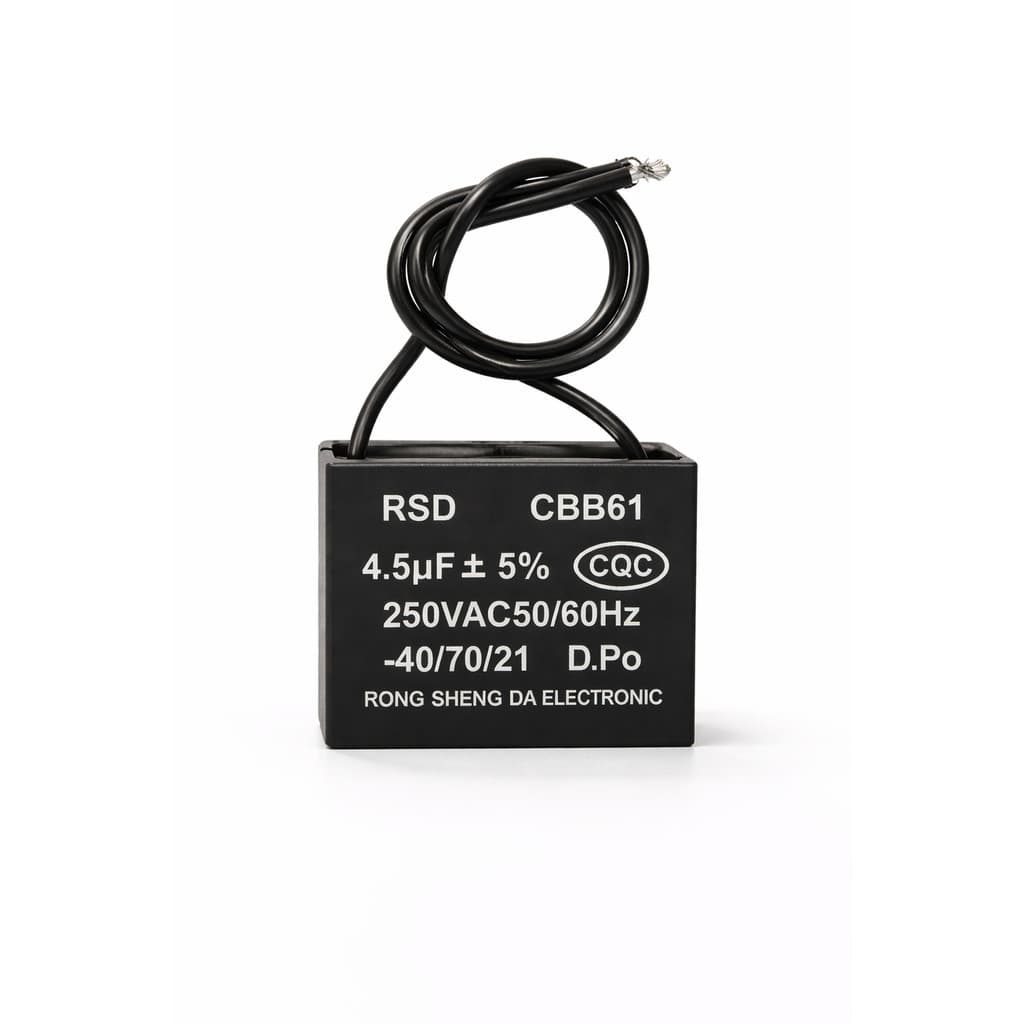 Capacitor Ventilador 4,5uF CBB61 Arno Britânia Mondial 2Fios