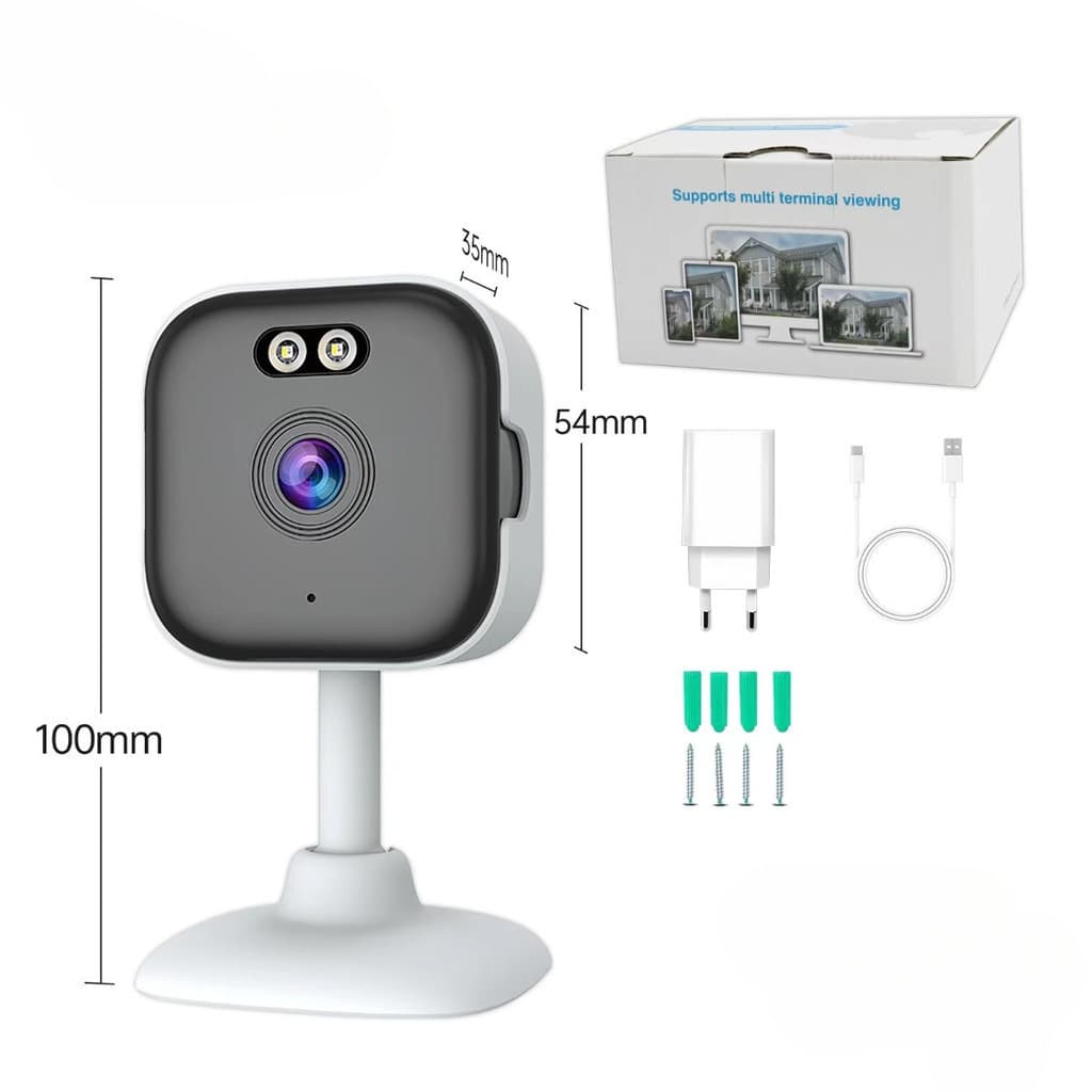 Câmera IP WiFi HD 1080p Interna Visão Noturna Colorida Áudio Bidirecional Detecção Movimento  anjgg