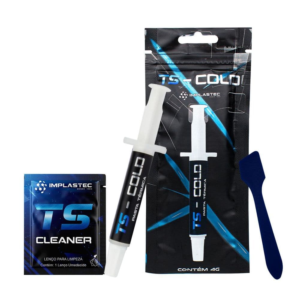 Pasta Térmica Alto Performance 10,5 W/m.K Implastec TS Cold Seringa 4g