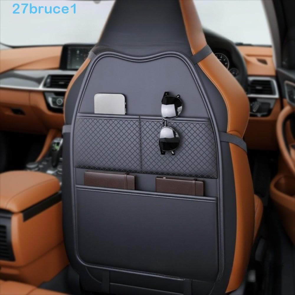 BRUCE1 Capa De Proteção Para Assento De Carro , Suporte Tablet , Almofada À Prova De Chute PU , Bolsa De Armazenamento T