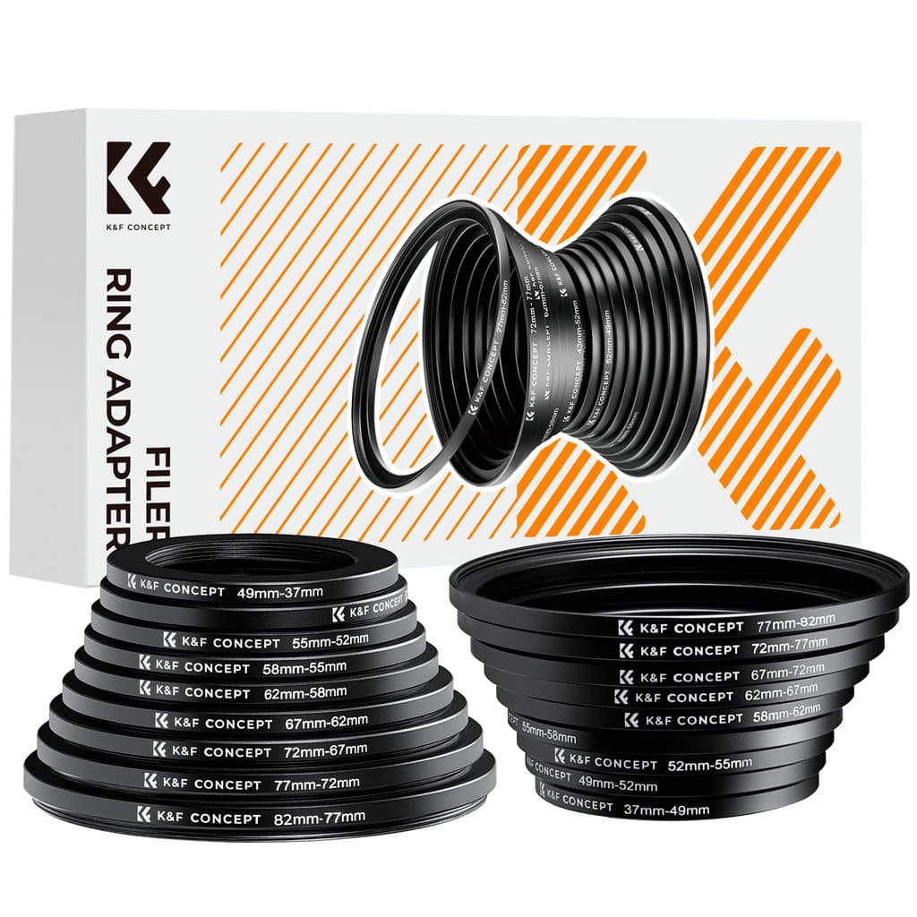 Kit 18 Anéis K&f Concept Adaptadores De Diâmetro StepUp Down