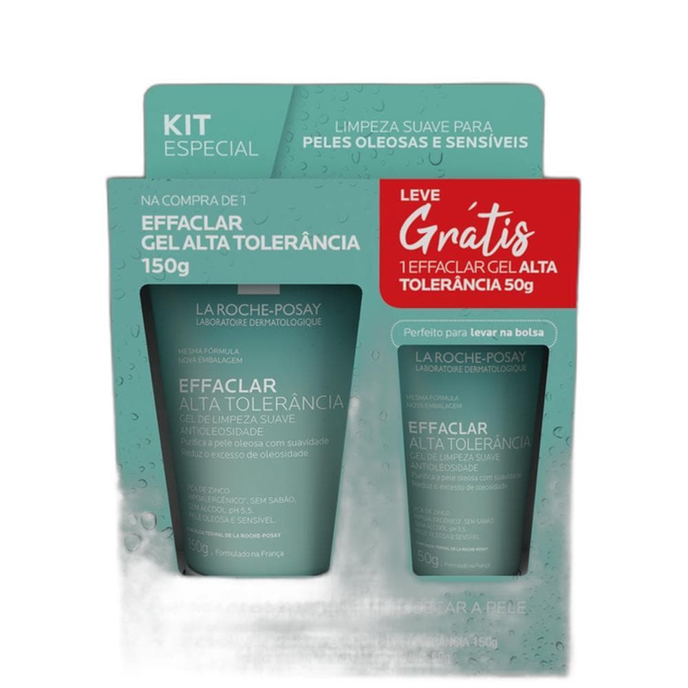 Kit La Roche-Posay Effaclar Alta Tolerância Gel de Limpeza 150g + 50g (2 Produtos)