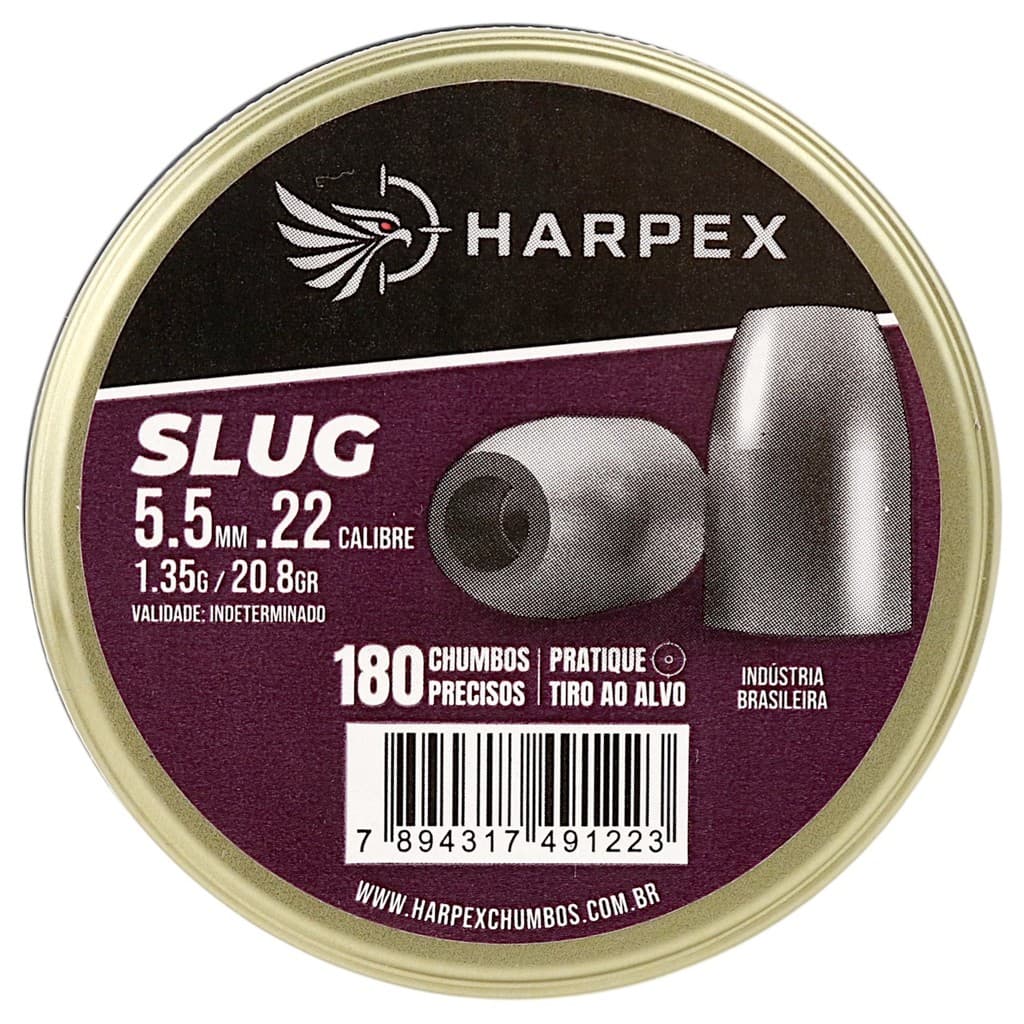 Chumbinho Harpex Slug Alta precisão 5.5mm (.22) - 180un