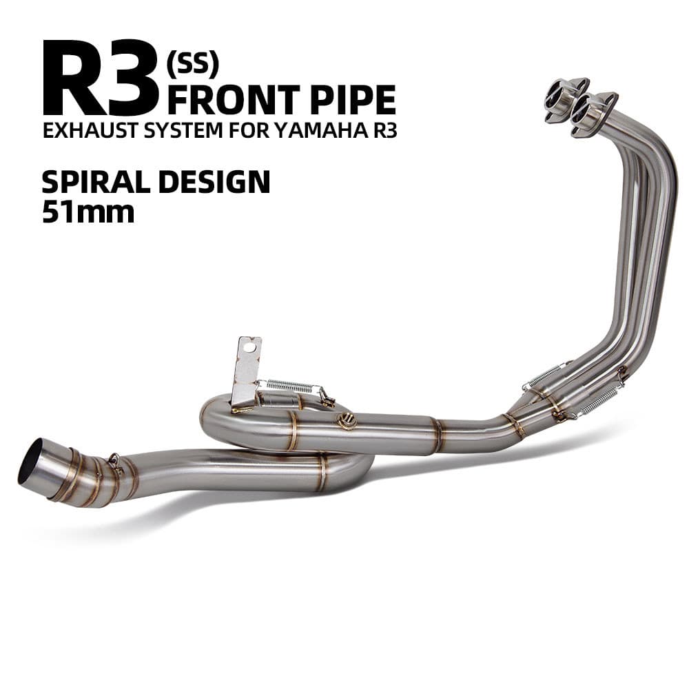 Sistema De Escape Da Motocicleta 51mm Girar Tubo Ligação Dianteira Para Yamaha YZF R3 R25 MT03 2015-2025
