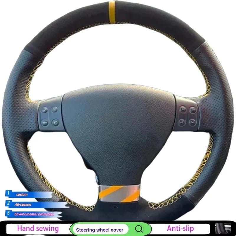 Para Volkswagen Golf 5 Mk5 Passat B6 Tiguan 2007-2011 Capa De Volante Do Carro Camurça Couro Genuíno Wrapauto Peças Deco