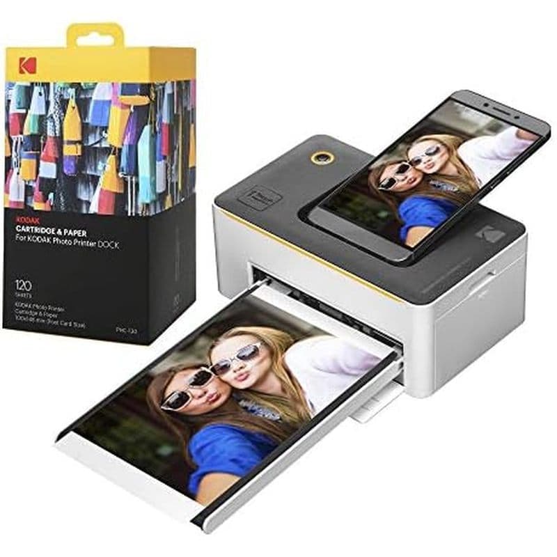 Impressora Fotográfica Instantânea Portátil KODAK Dock Premium 4x6 (Edição 2022) Embalada Com 120 Folhas | Fotos Em Core