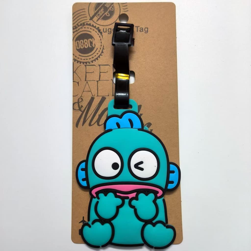 Etiqueta de bagagem fofa indispensável para viagem Peixe feio Hanton Cartoon Clownfish Etiqueta de bagagem ARIJ