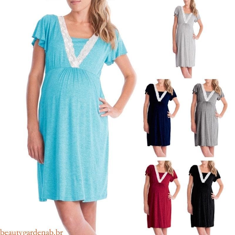 beautygardenab Vestido Amamentação Para Maternidade, Roupa Dormir