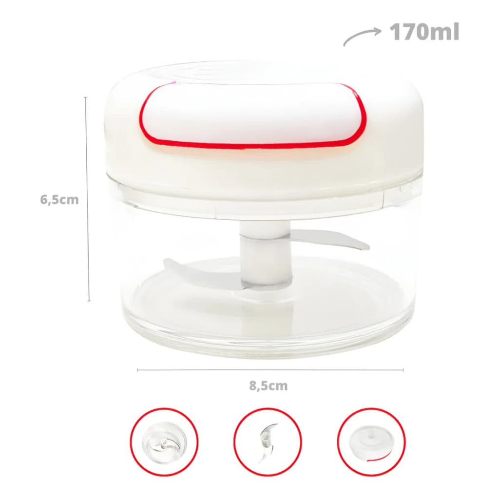 Cortador Manual Sq Triturador Alimentos 2 Lâminas