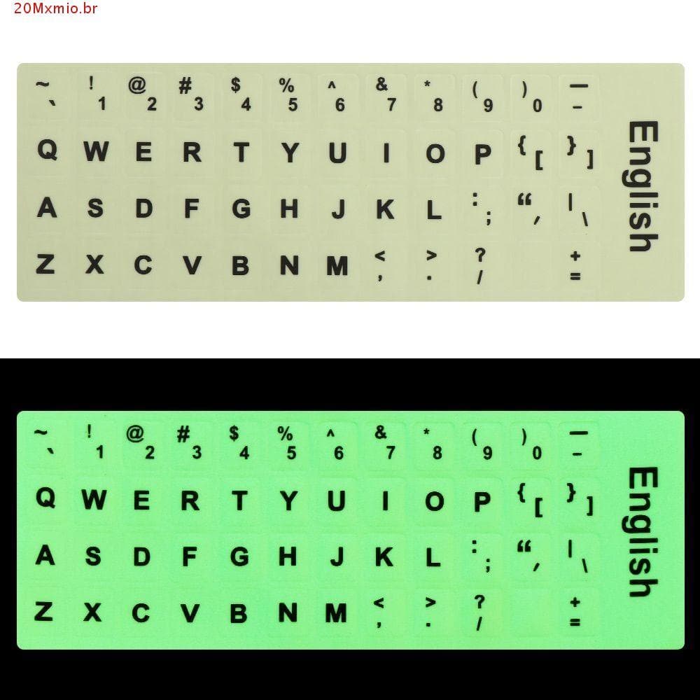 MXMIOB Adesivos De Teclado Luminosos Em Inglês Para Laptop PC Coreano Japonês Espanhol Decalque