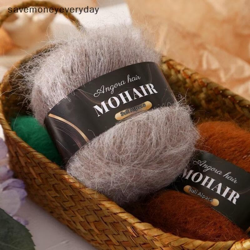 [SMY] 2 Pcs Multicolorido Alpaca Mohair Gradiente Tingido Tricotado À Mão Padrão Médio-Thi Xale/Lanche De Lã Para Bebê B