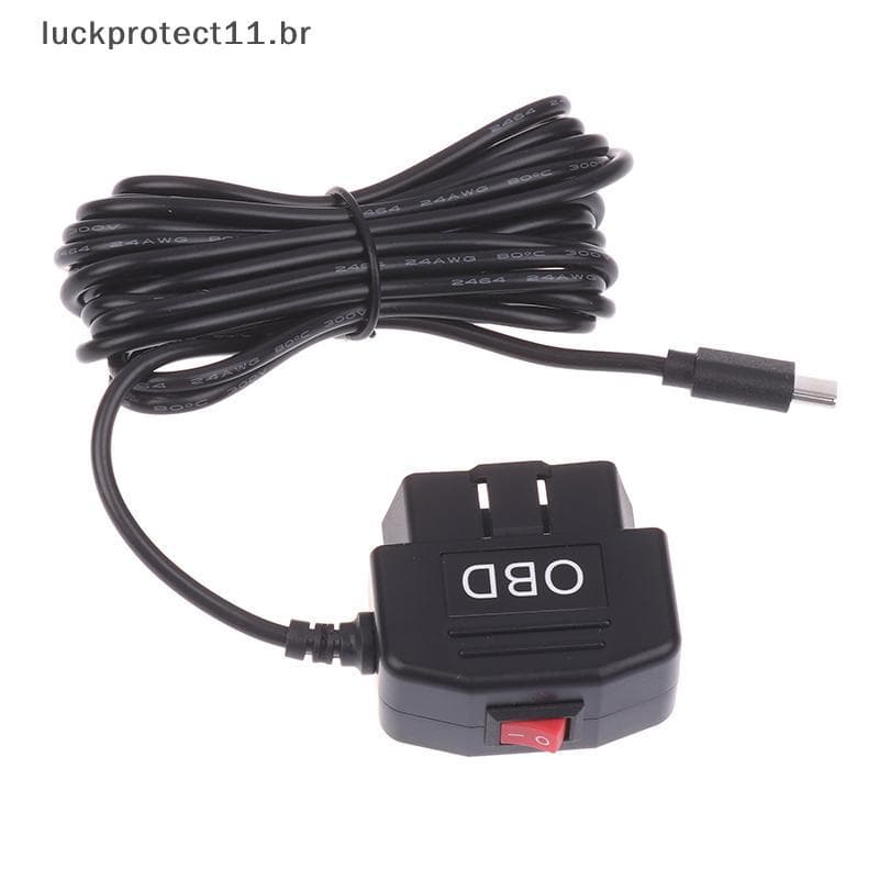 LTBR OBD Para Tipo C Carregador Cabo De Alimentação Câmera Traço Carro DVR 24h Estacionamento Acessórios Do Proteção Da 