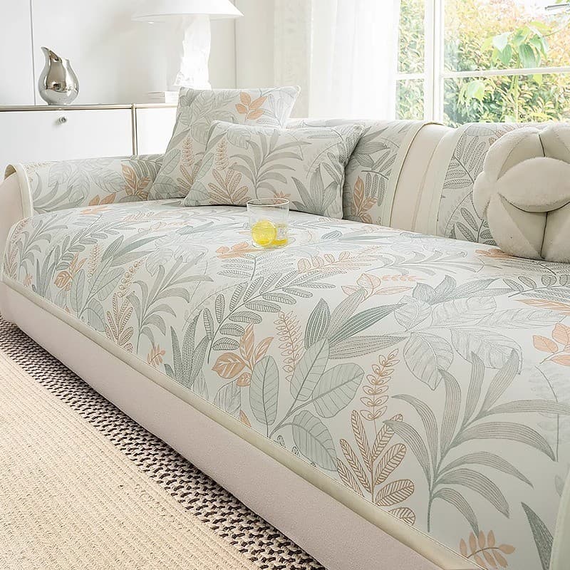 2026 Novo estilo almofada de sofá de verão antiderrapante sensação fresca almofada de seda gelada simples e moderno esti