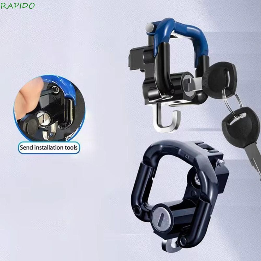 Suporte De Capacete RAPIDO , Gancho Duplo Anti-Roubo Para De Motocicleta , Cabide Duas Chaves