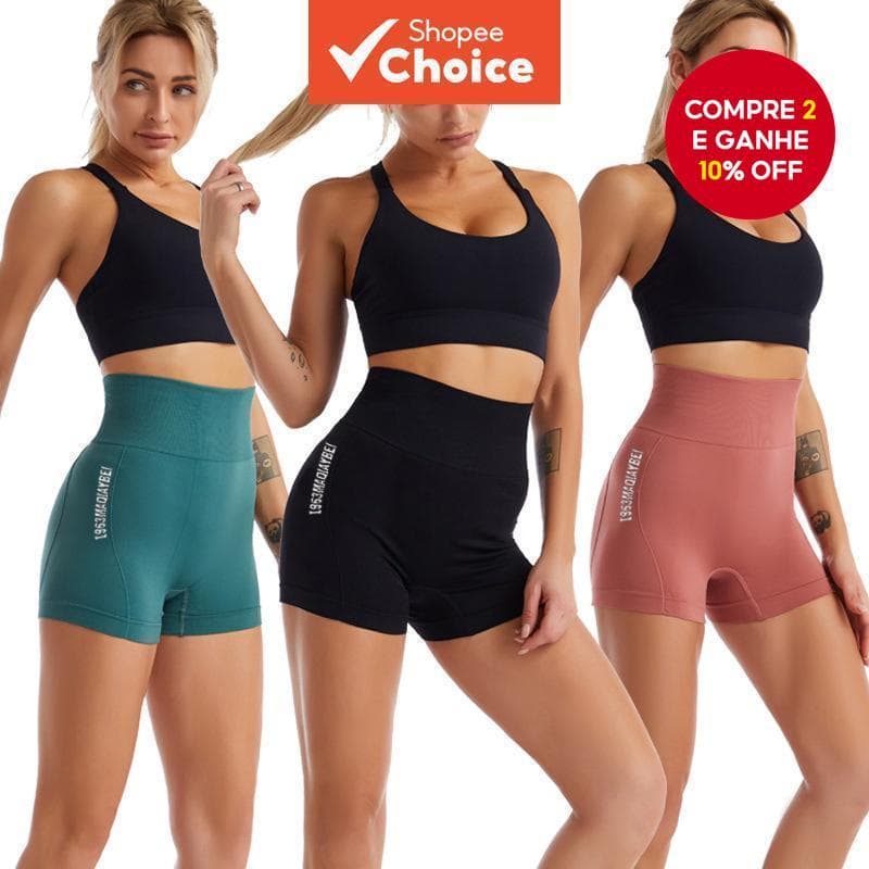 Calça Legging Elástica Feminina Com Cintura Alta Para Treino De Ioga