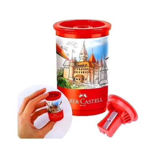 Apontador Escolar com Depósito Faber Castell Colecionáveis