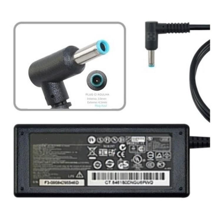 Fonte Carregador Pavilion, HP Envy 19.5v 3.33a 65W 4.5x3.0mm Bivolt