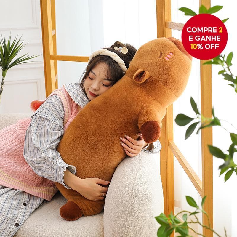  Almofada longa de capivara 50-70cm, macia e confortável para gravidez, viagem e presente de Natal para meninas