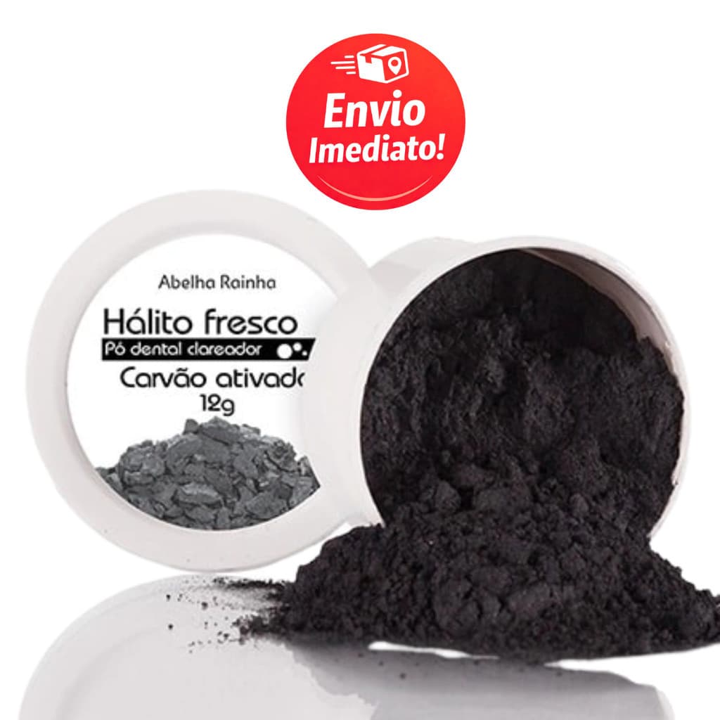 Pó Dental Branqueador de Carvão Ativado Abelha Rainha