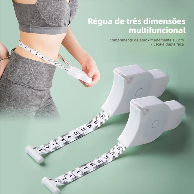 Kit 3 Fita De Medição Corporal/Fita Métrica Antropométrica Corporal Com Cálculo De Imc Da