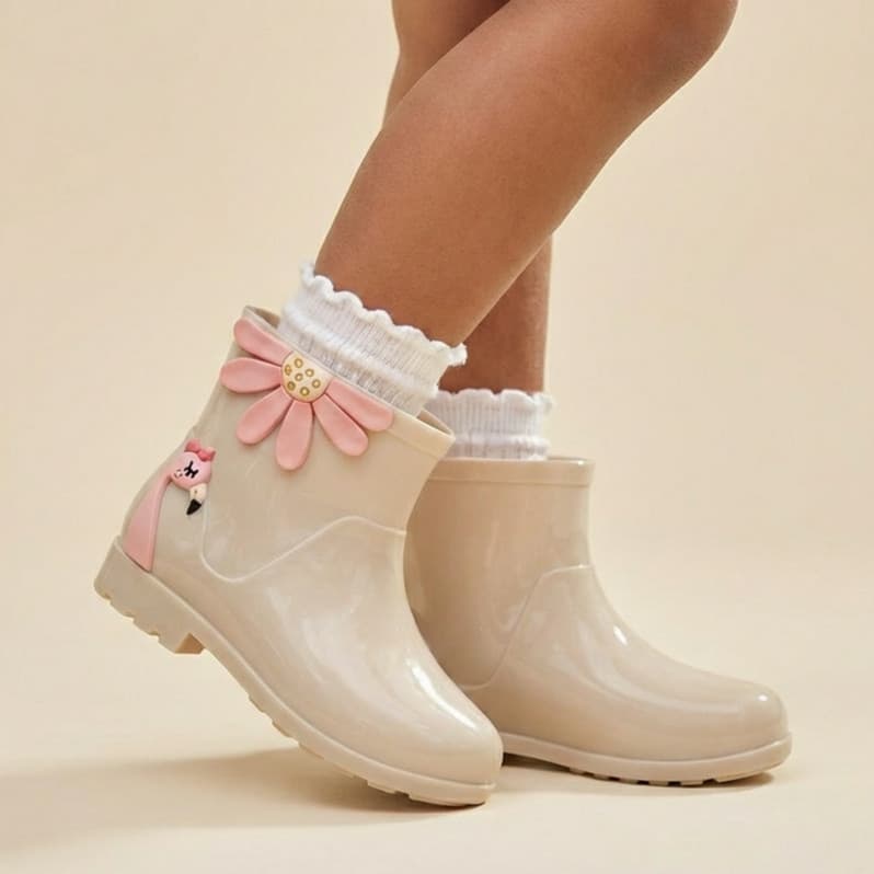 Bota Galocha Infantil Menina Várias Cores Estilosa Bota de Chuva