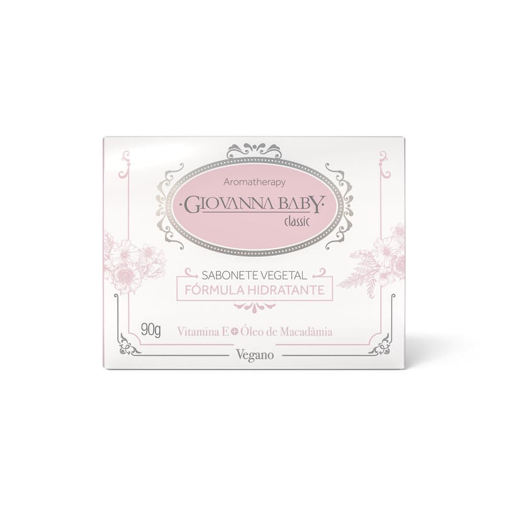 Sabonete em Barra Vegetal Giovanna Baby Classic Óleo de Macadâmina e Vitamina E 90g