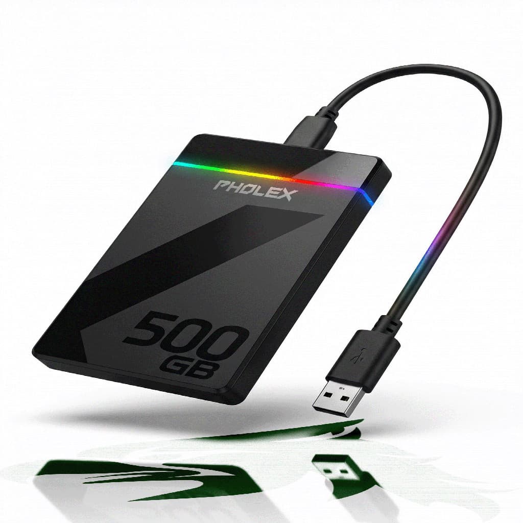 HD externo portátil 500GB 2.5 USB para backup, armazenamento em PC e notebook, compacto e fácil de usar
