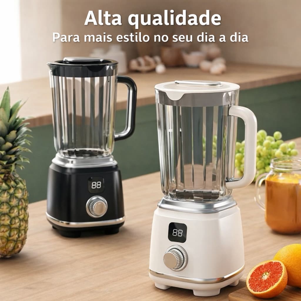 Mini Liquidificador Portátil 600ml USB Potente 22000RPM Para Smoothies Shakes Suco Rápido Moderno