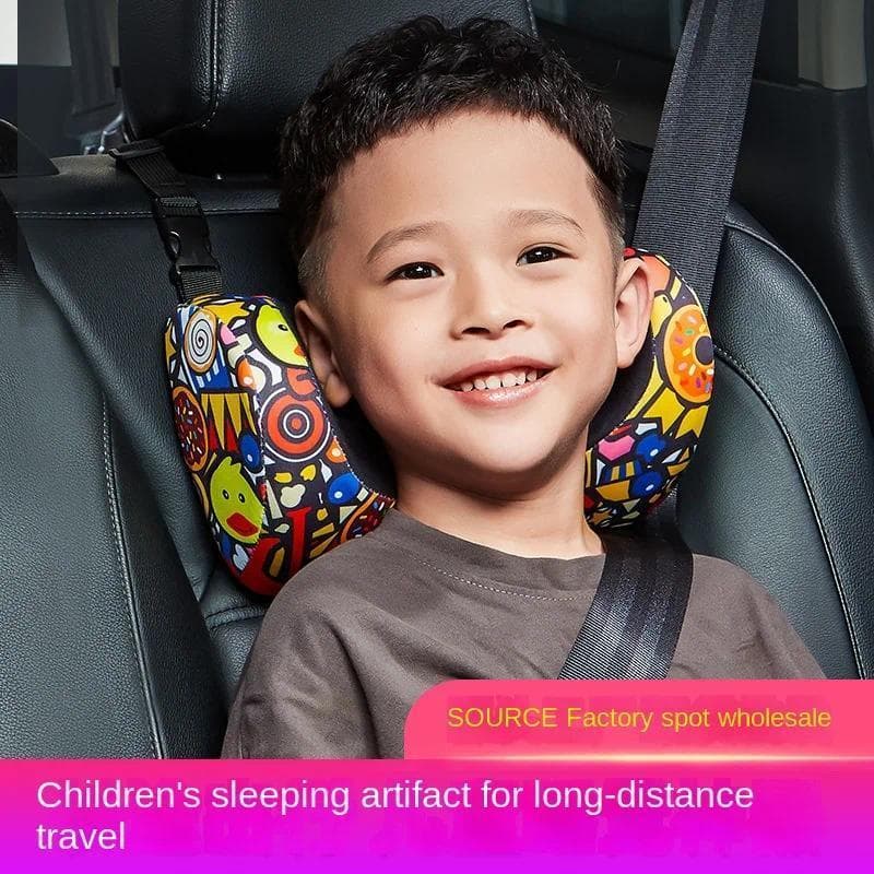 Encostos De Cabeça Para Carro , Encosto De Algodão Com Memória De Desenho Animado Infantil , Assentos De Auxiliares De D