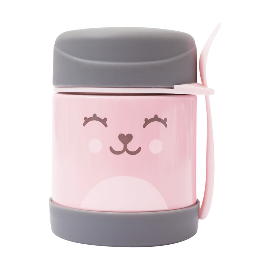 Pote Térmico Com Talher Buba Gumy Rosa 320ml