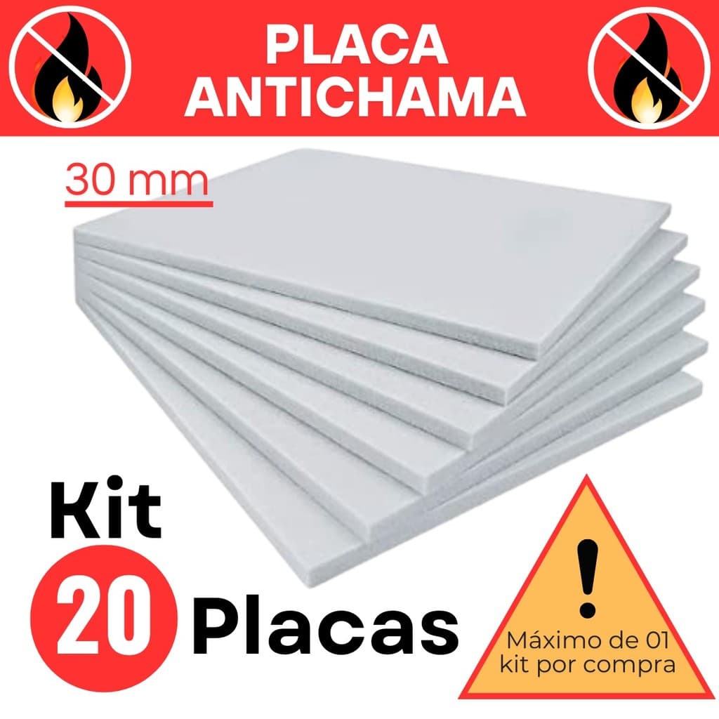 20 Placas de Isopor Anti Chamas 3cm Isolante Térmico e Acustico