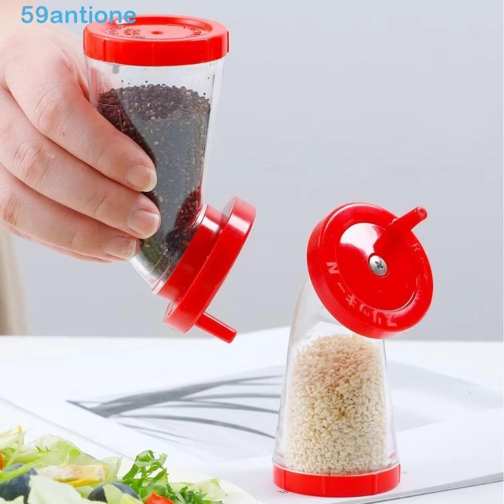 Moedor Manual De Gergelim ANTIONE , Dispensador Giratório À Mão De Plástico , Com De Especiarias Tampa Prova De Umidade
