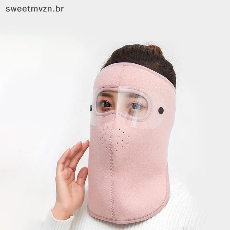 sweetmvzn Máscara Facial Quente À Prova De Vento Boné De Inverno Máscaras Respiráveis De Esqui Bonés De Proteção De Lã C