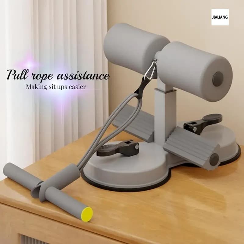 Equipamento auxiliar de abdominais fitness unissex ventosa muscular abdominal dispositivo de pé fixo -V2