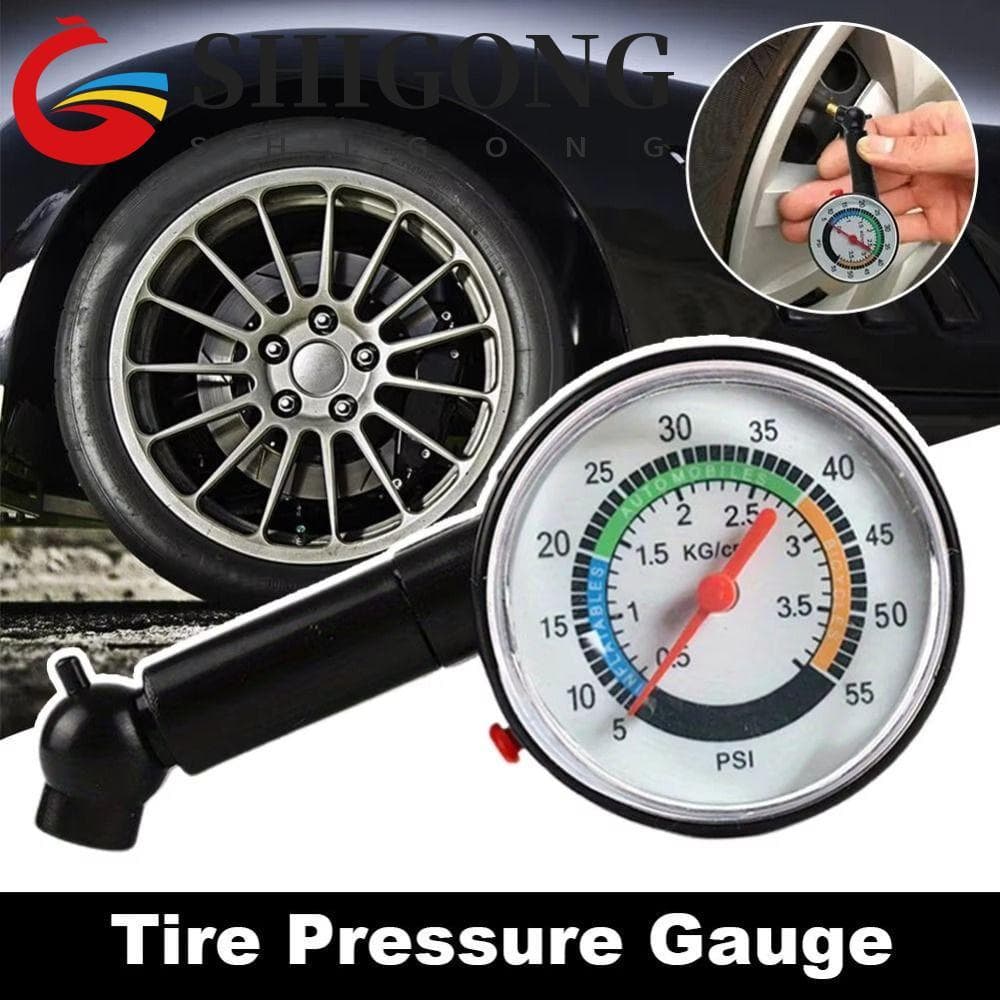 SHIGONG Medidor De Pressão Dos Pneus , Ponteiro Analógico Design Deflação Discagem