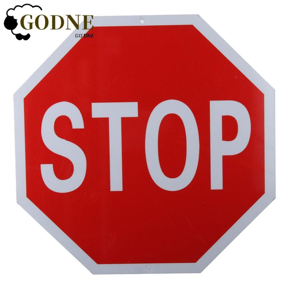 Sinais De Alumínio Reflexivos De Aviso GODNESSFO , Octógono 12 " x/30 x 30 Cm Sinal De Parada , De Trânsito