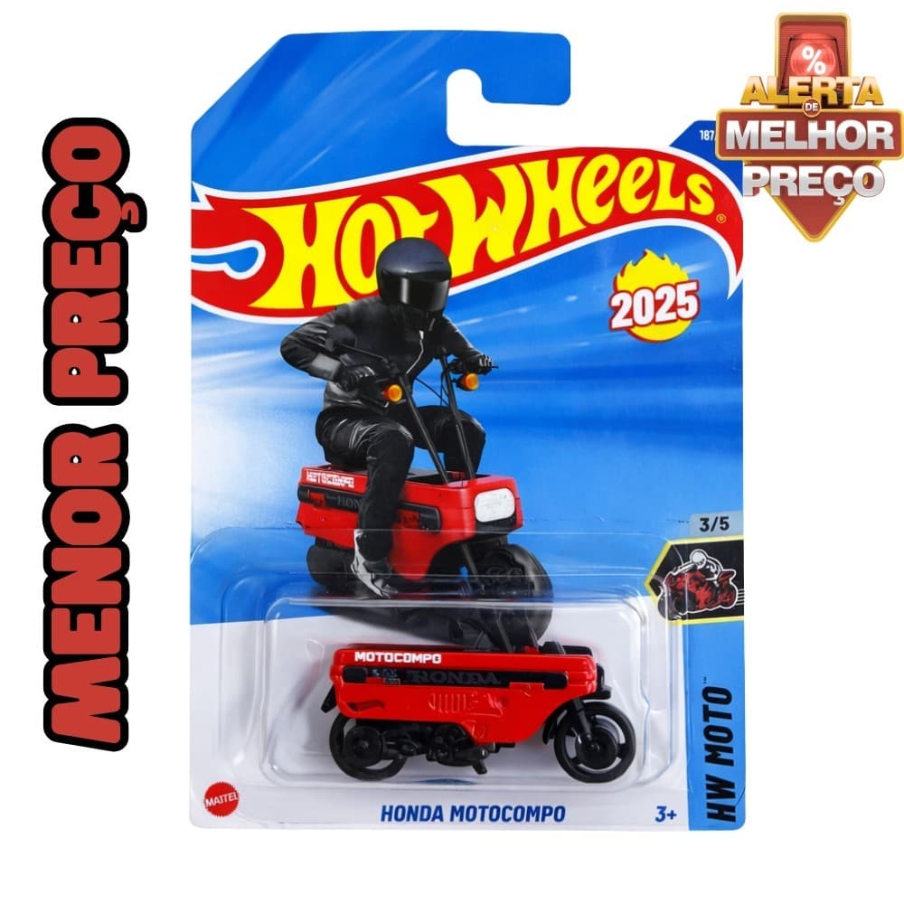 Hot Wheels Edição Mainline 181/250 Moto Honda Motocompo