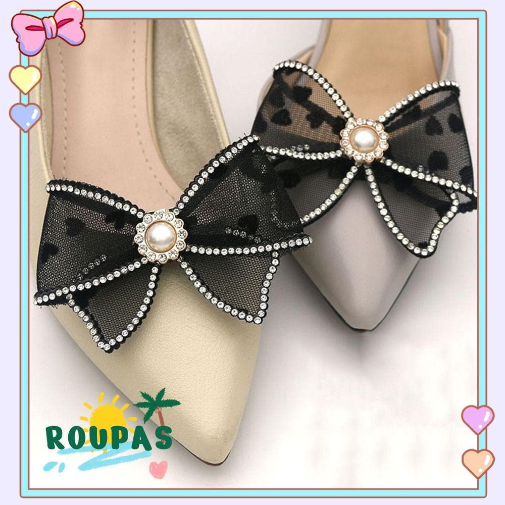 ROUPAS 2 Peças Com Fivela Charmosa Strass De Casamento Decorações De Sapatos Laço De Cristal